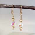 14k Gold Filled Swarovski Crystal AB Drop Earrings