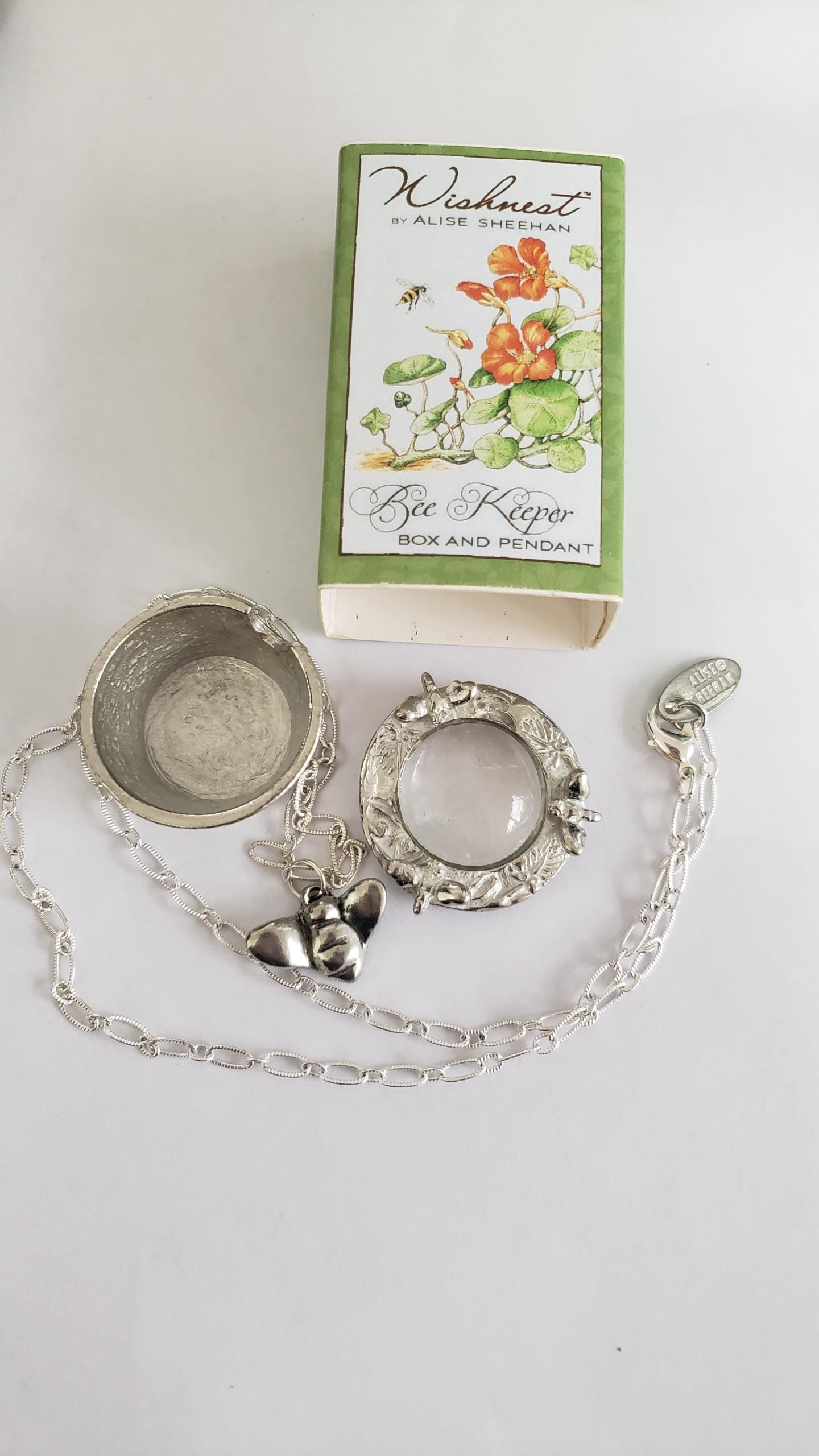 Wishnest By Alise Sheehan Bee Keeper Box and Pendant Set