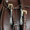Horseshoe Nail Earrings with Swarovski Crystal AB Briolettes