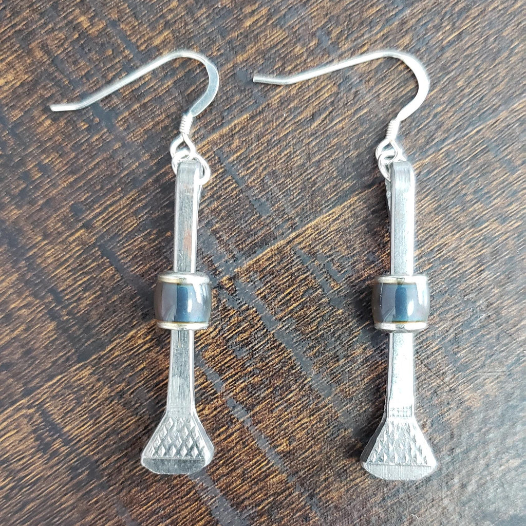 Horseshoe Nail Earrings w/ Color Changing Mood Beads