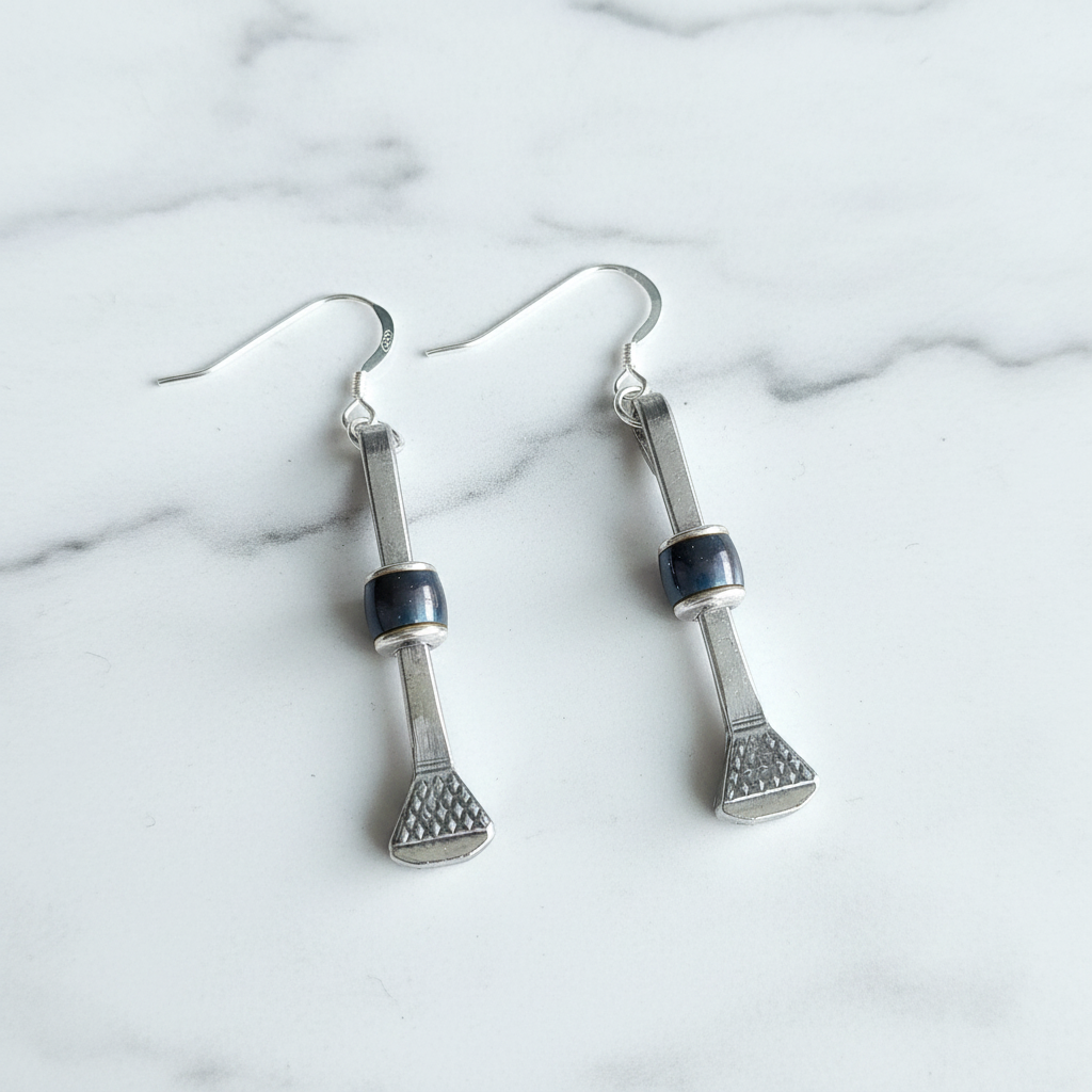 Horseshoe Nail Earrings with Color Changing Mood Beads