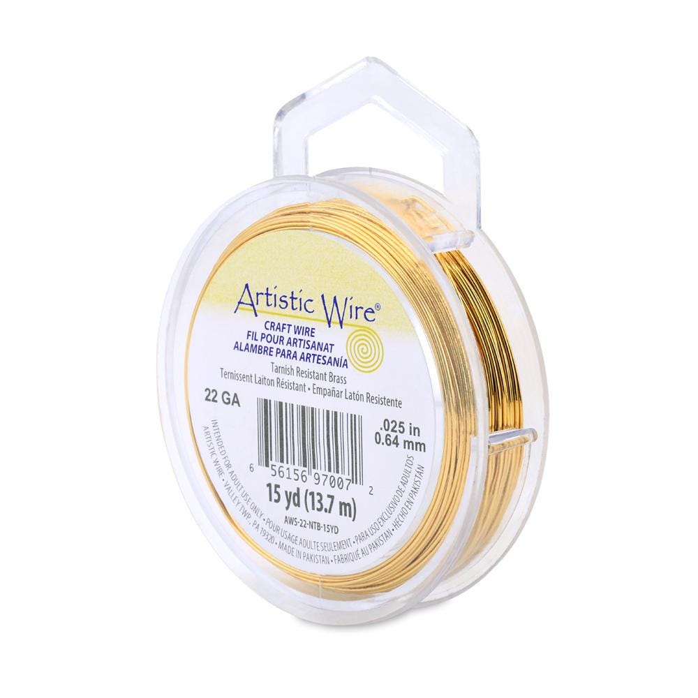 Artistic Wire 22 Gauge Non-Tarnish Brass, 15yd spool