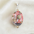 Hand-Painted Porcelain Pendant