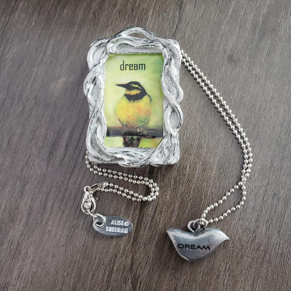 Wishnest By Alise Sheehan Pewter Dream Box and Pendant