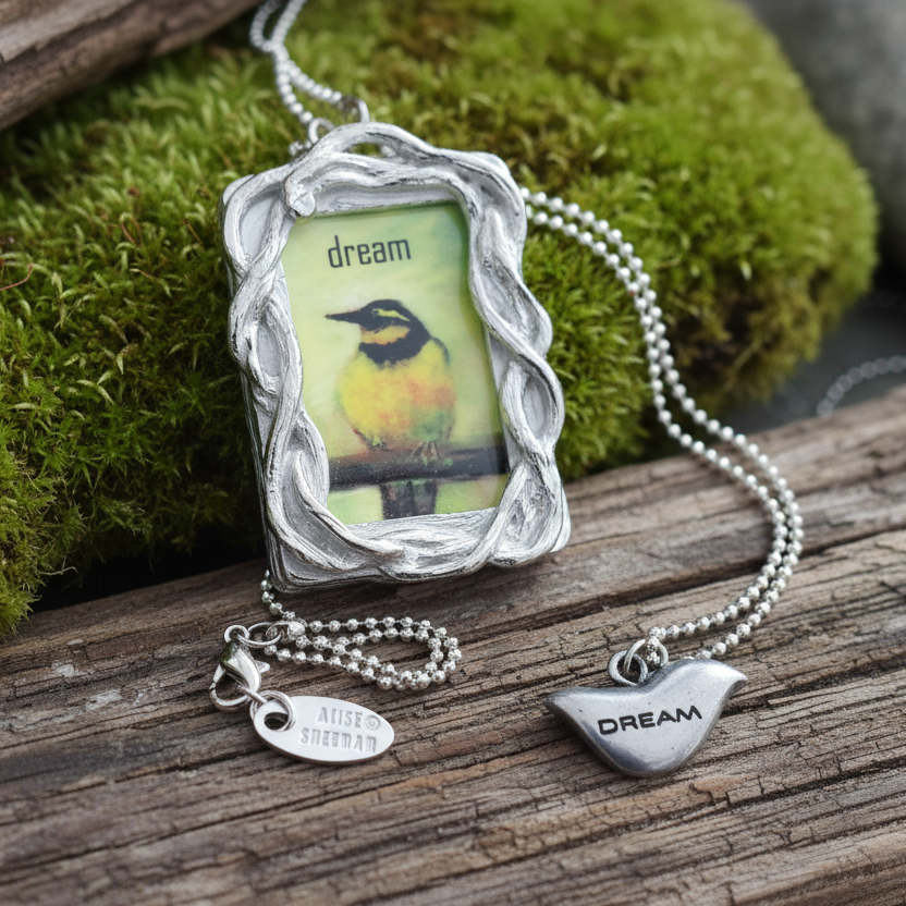 Pewter Dream Box and Pendant - Wishnest By Alise Sheehan