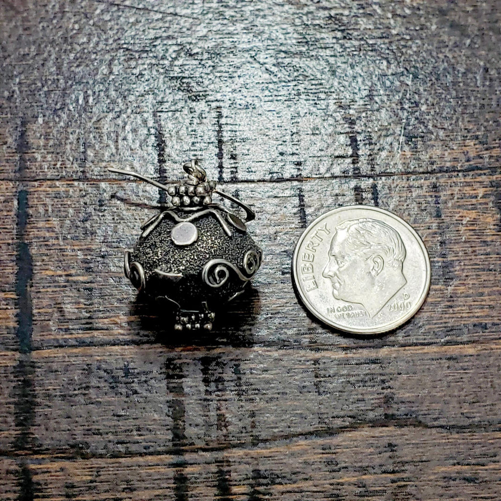 Sterling Silver Bali Bead Earrings
