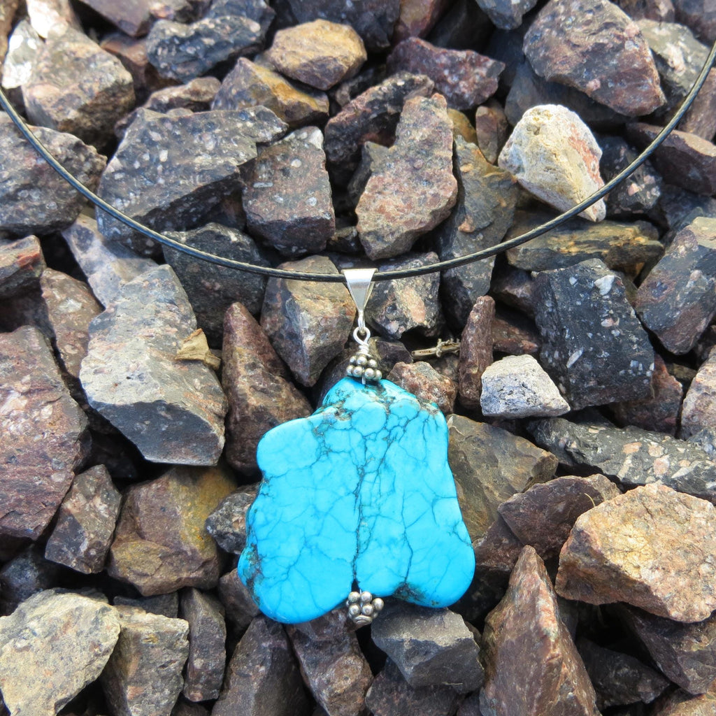 Sterling Silver and Howlite Pendant