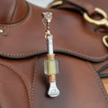 Handmade horseshoe nail pendant with David Christensen furnace glass and copper