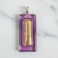 Handmade Iridescent Dichroic Fused Glass Pendant