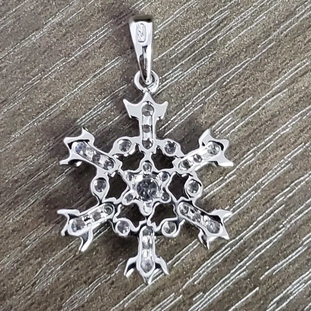 Sterling Silver Snowflake with CZ's