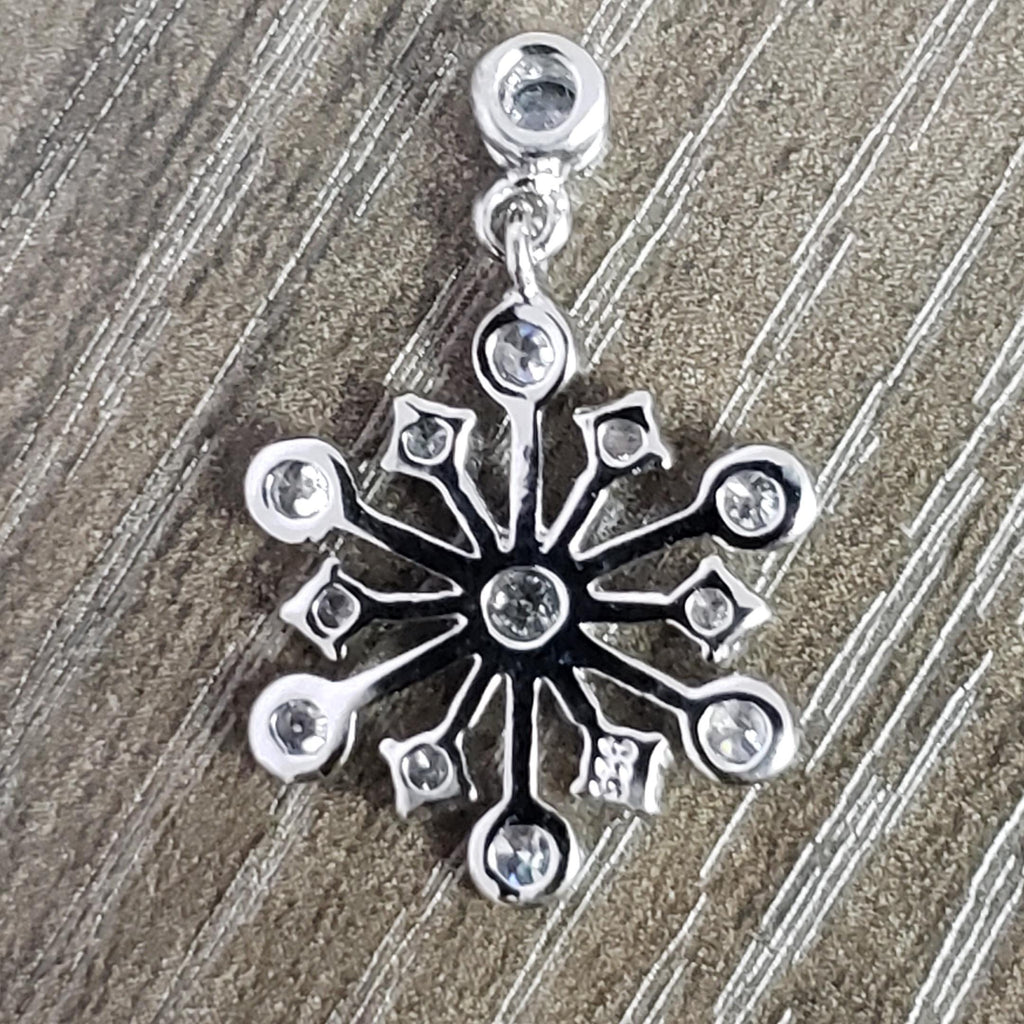 Sterling Silver Snowflake with CZ's
