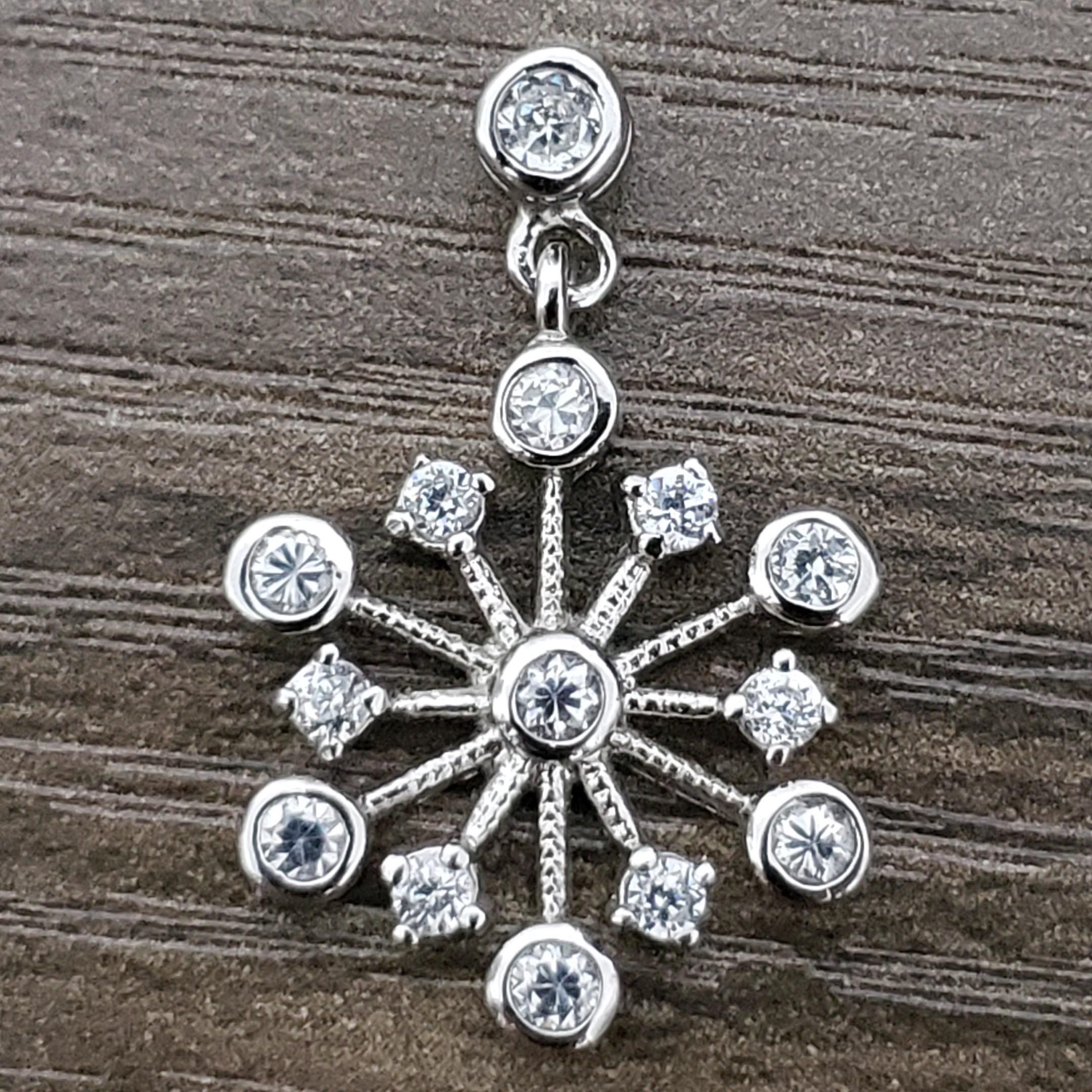 Sterling Silver Snowflake with CZ's