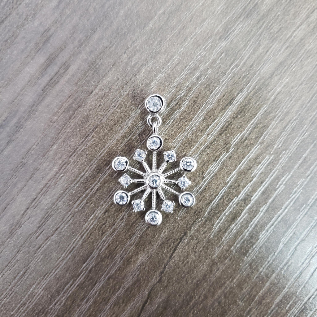Sterling Silver Snowflake with CZ's