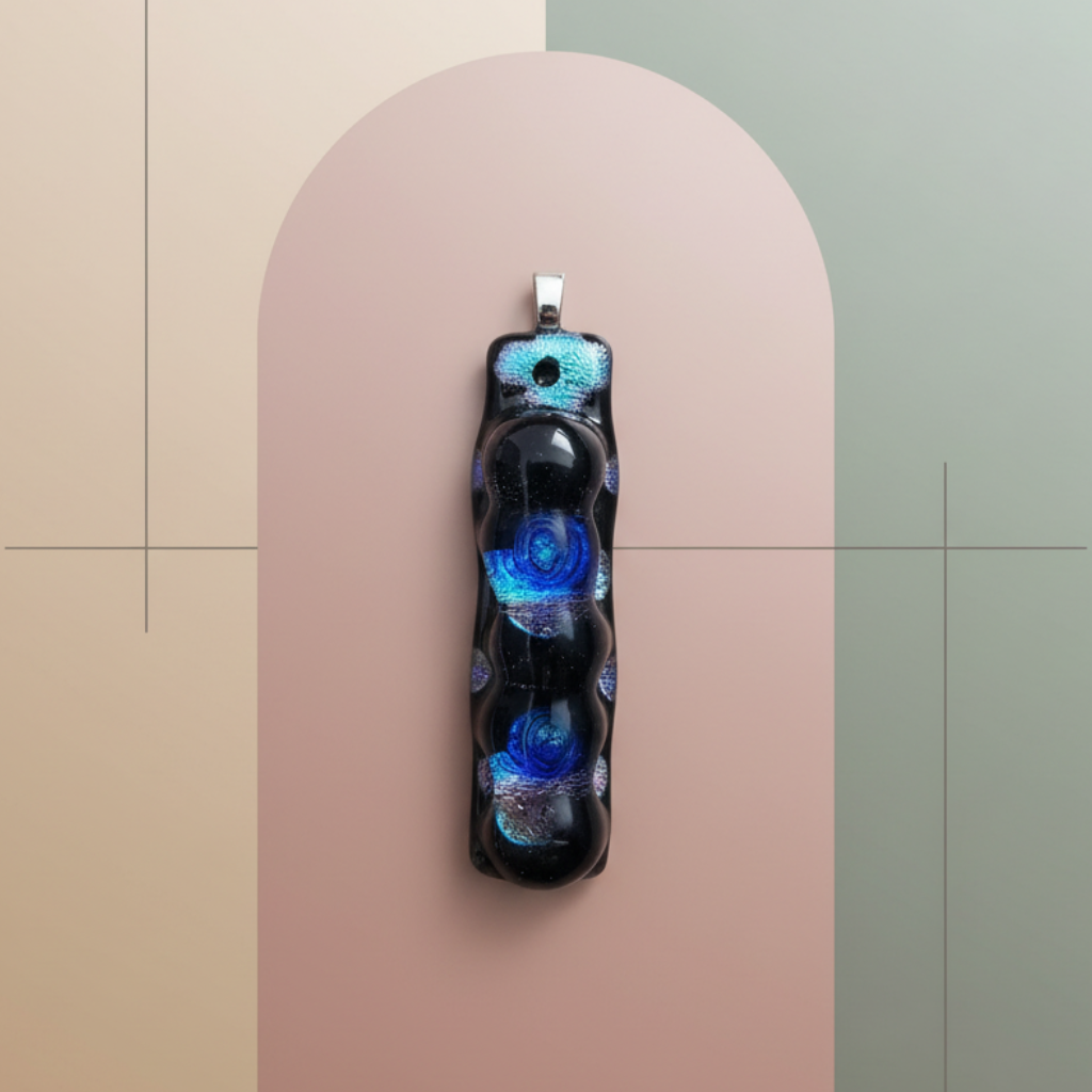 Unique Dichroic Fused Glass Pendant
