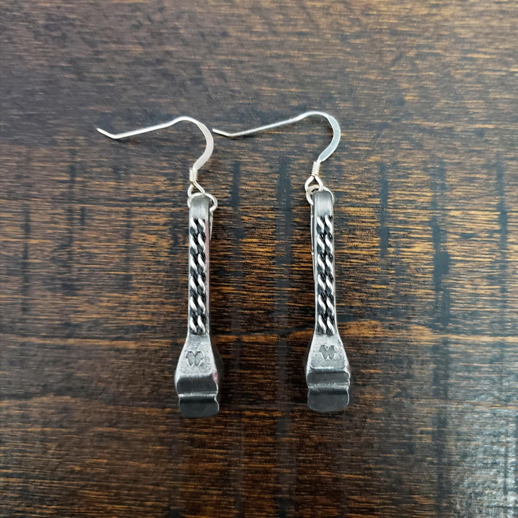 Horseshoe Nail Earrings w/ silver filled earwires
