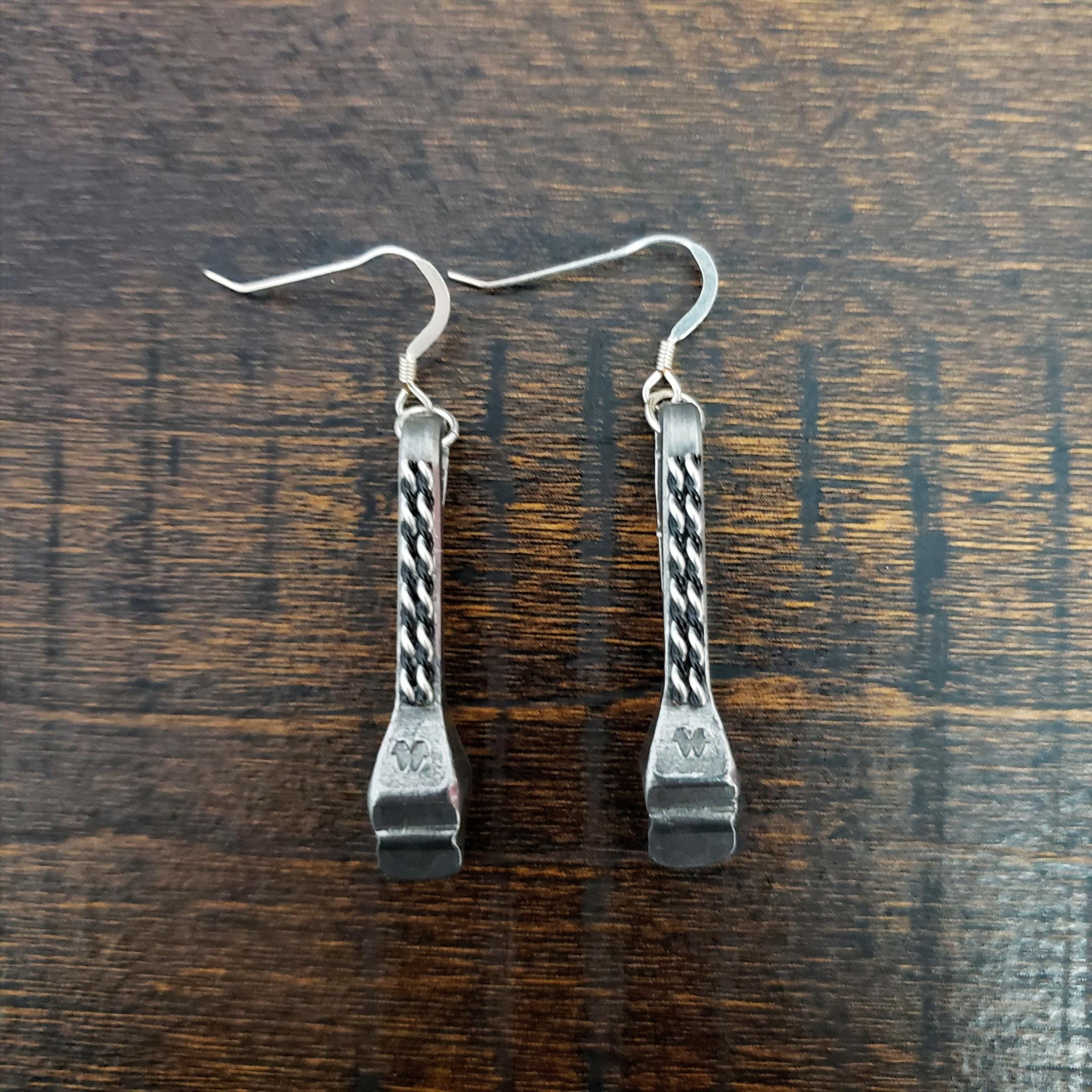 Horseshoe Nail Earrings w/ silver filled earwires