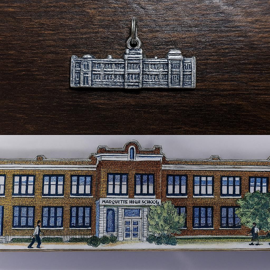 Marquette High School - Alton, IL Sterling Silver Charm/Pendant