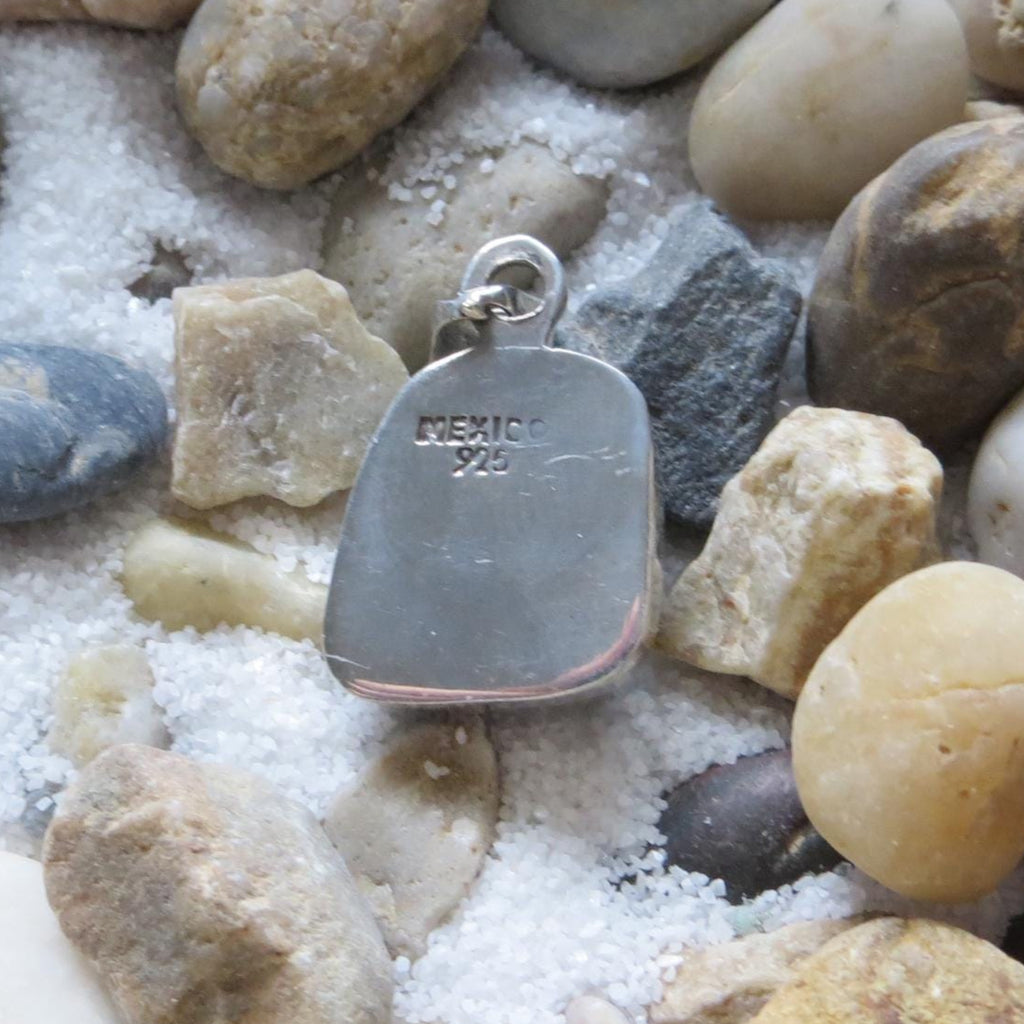 Dichroic Fused Glass Pendant Set in Sterling Silver
