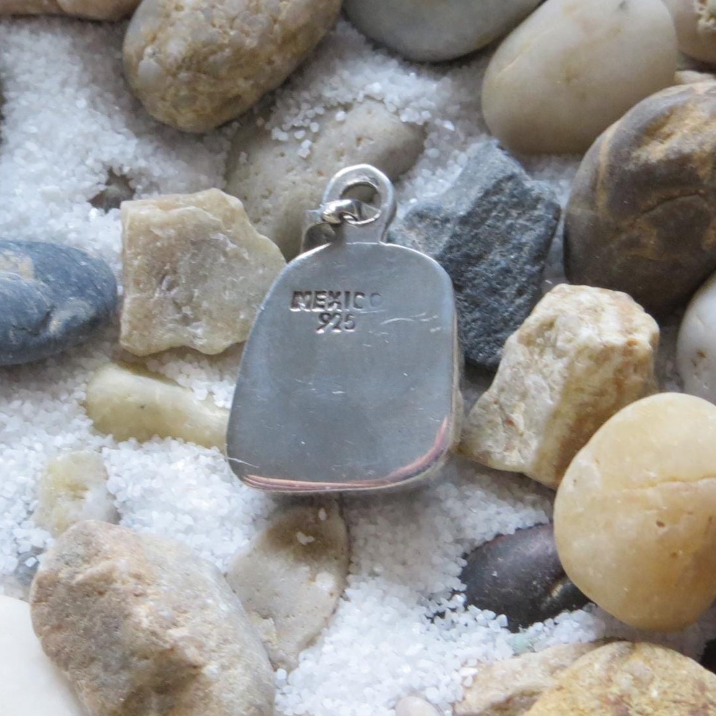 Dichroic Fused Glass Pendant Set in Sterling Silver