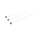 Bali Sterling Silver Headpins - 3mm Granulated Ball Head - 2.5 inch (65mm) Length - 6 Pieces