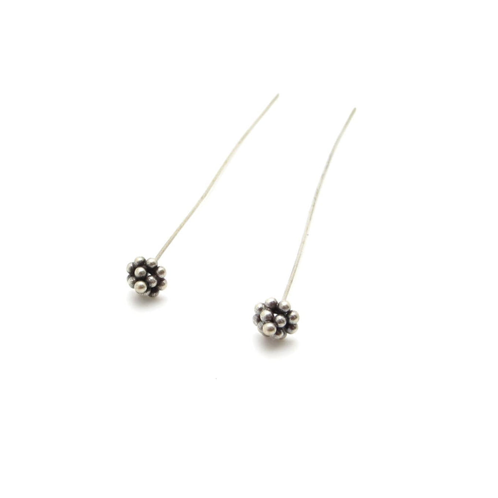 Bali Sterling Silver Headpins - 2.75 inch (70mm) Length - 2 or 4 Pieces - AB100