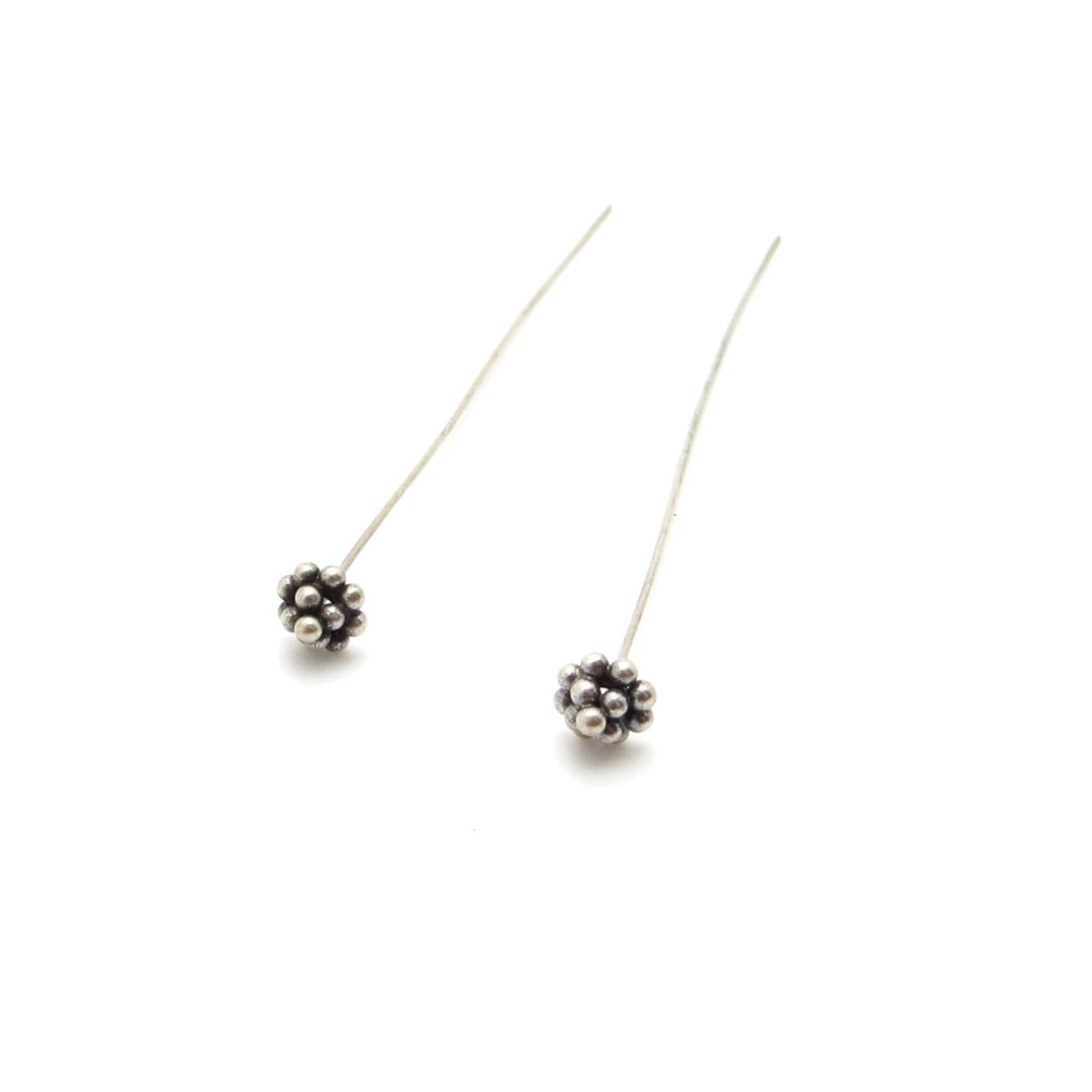 Bali Sterling Silver Headpins - 2.75 inch (70mm) Length - 2 or 4 Pieces - AB100