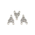 3-Hole Spiral Bali Sterling Silver Connector - 11 x 16mm - 1 Piece