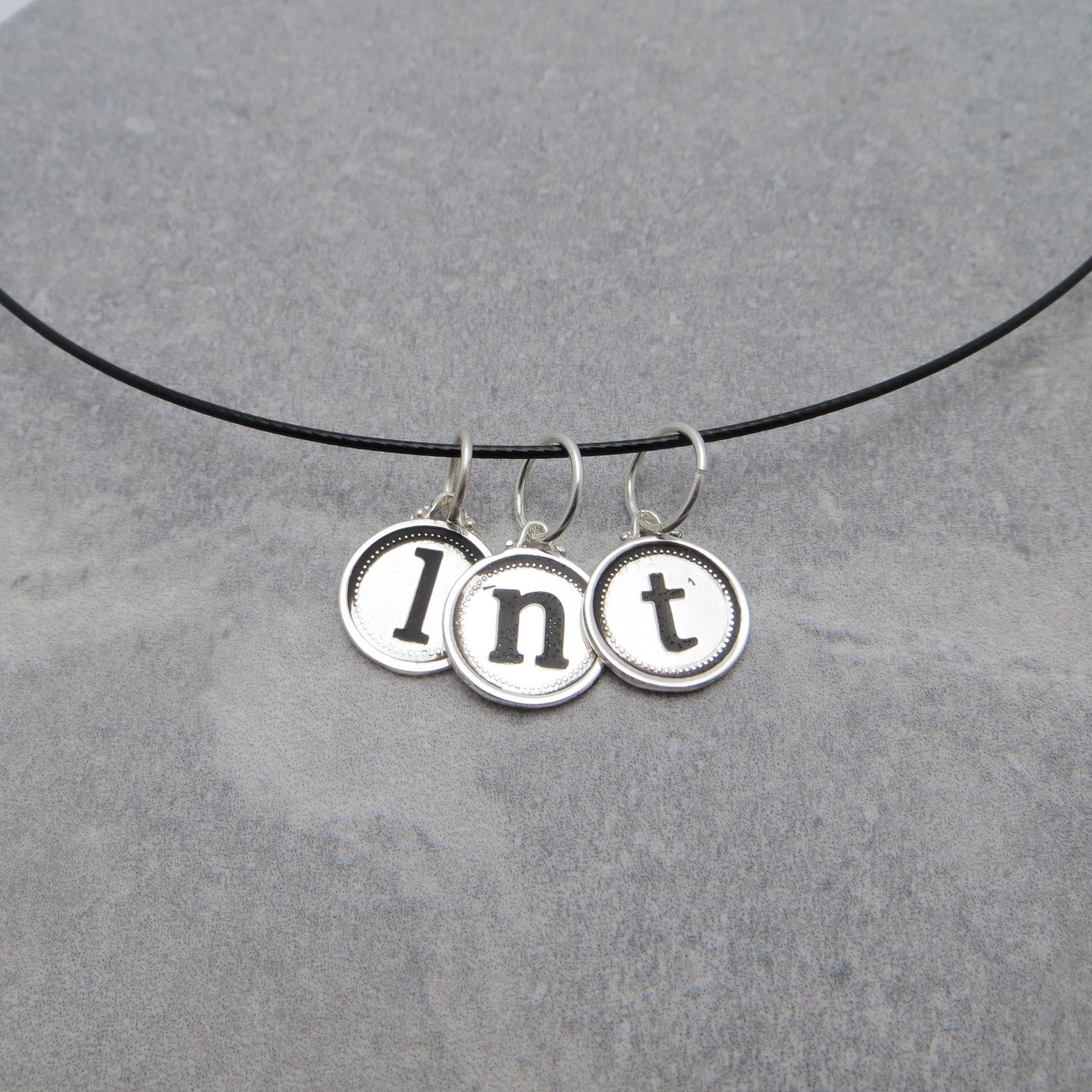 Silver Initial Pendant