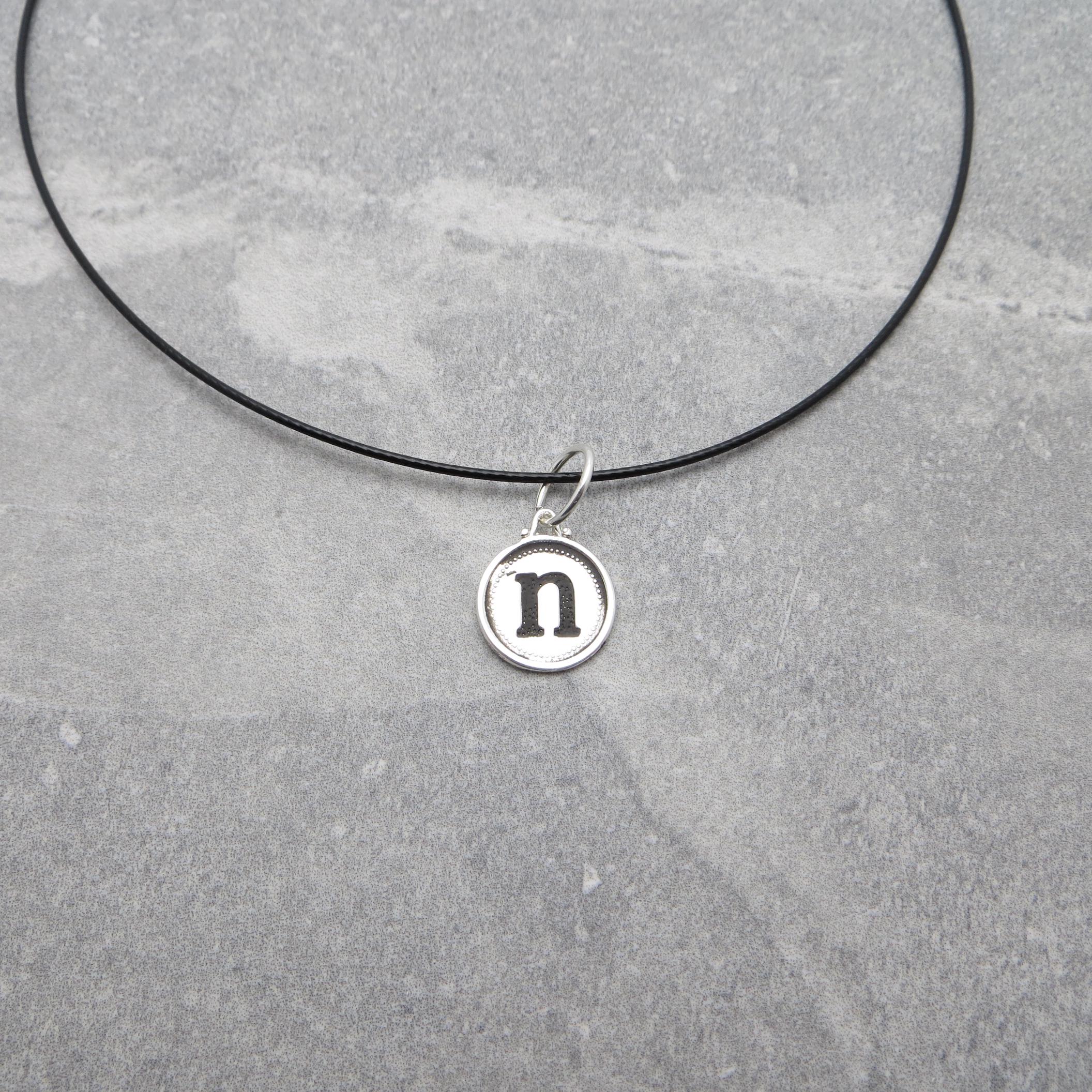 Silver Initial Pendant