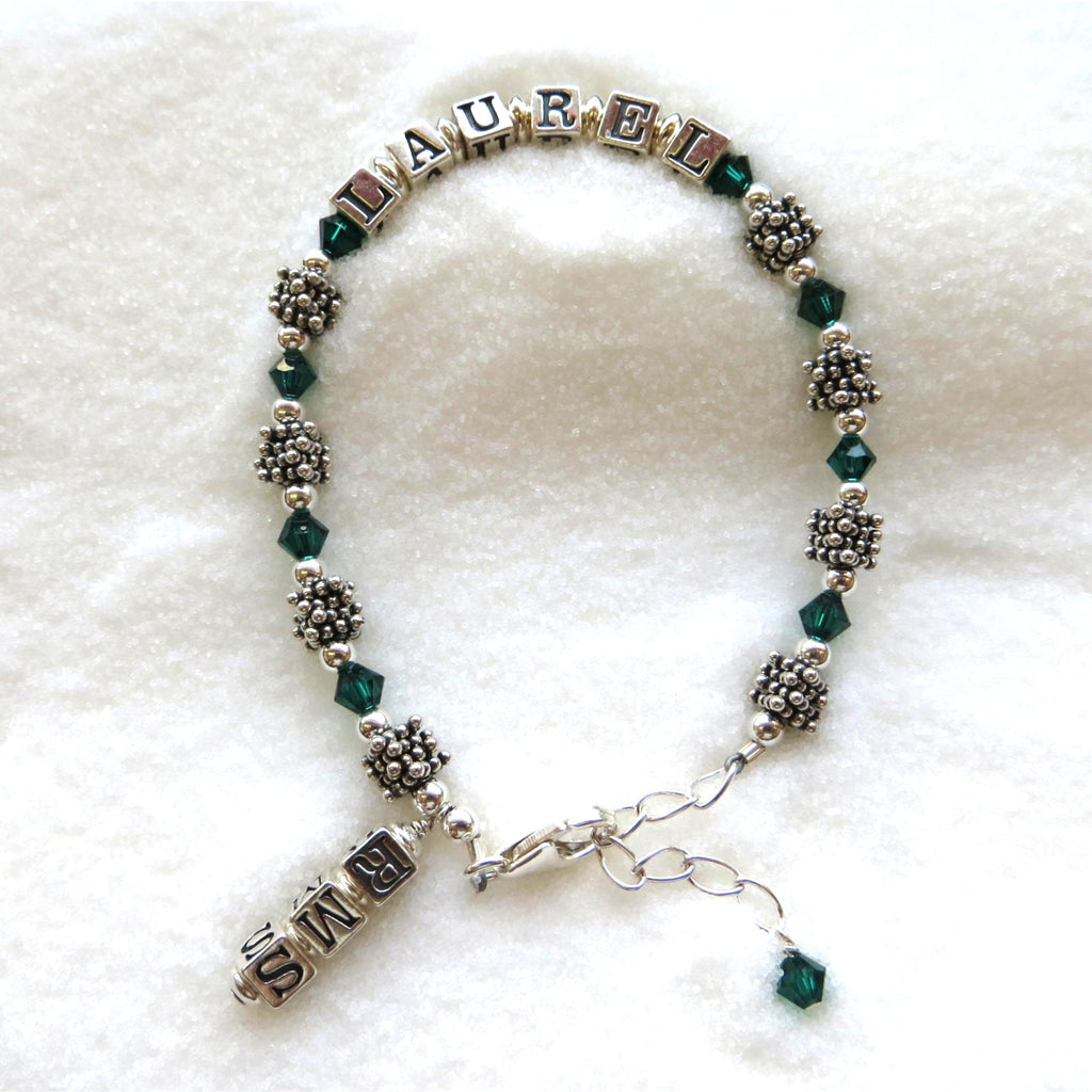 Sterling Silver Letter Beads & Symbols - 5.5mm with 4mm Hole - Made in the U.S.A.