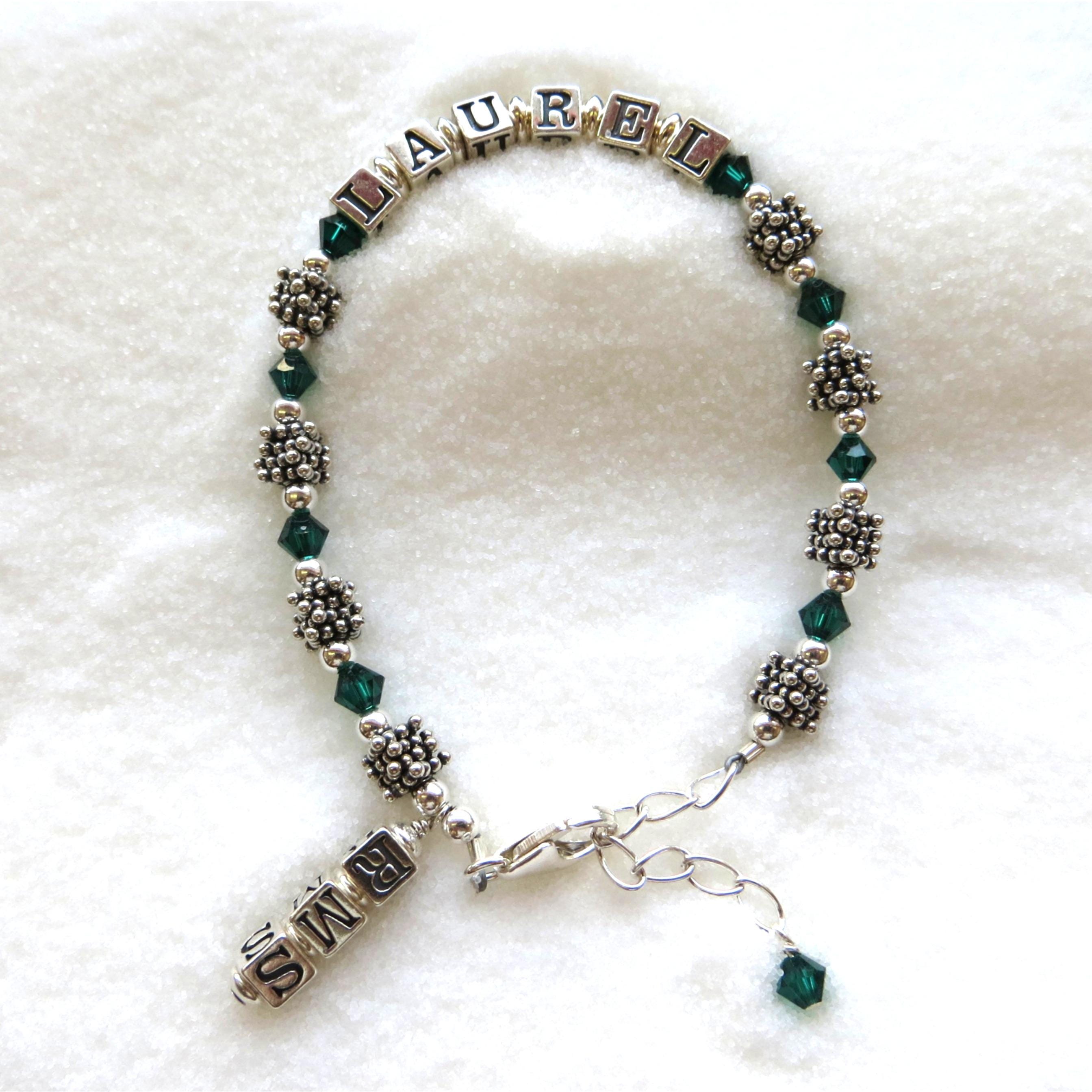 Sterling Silver Letter Beads & Symbols - 5.5mm with 4mm Hole - Made in the U.S.A.