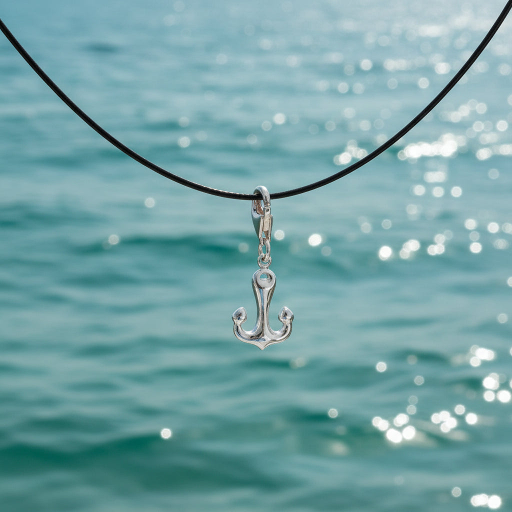 Sterling Silver Anchor Clip Charm