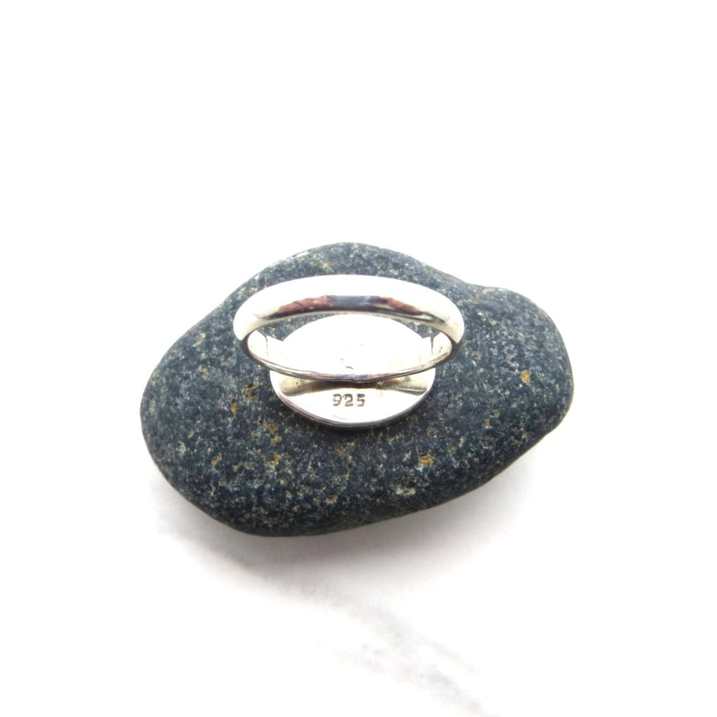 Sterling Silver Engravable Ring - 11 x 15mm Oval Face -Size 4.75