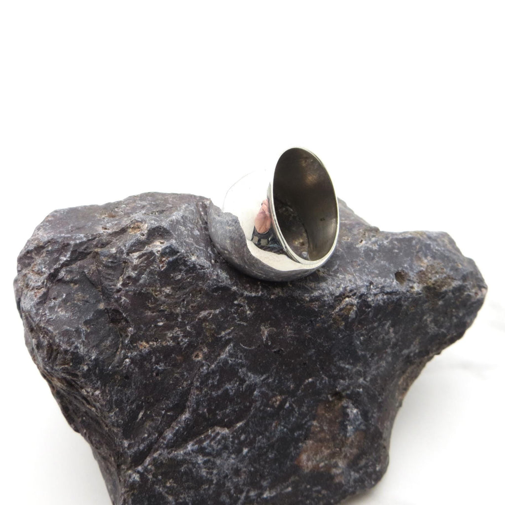 Sterling Silver Engravable Dome Ring - Solid Band - Size 5 - .925