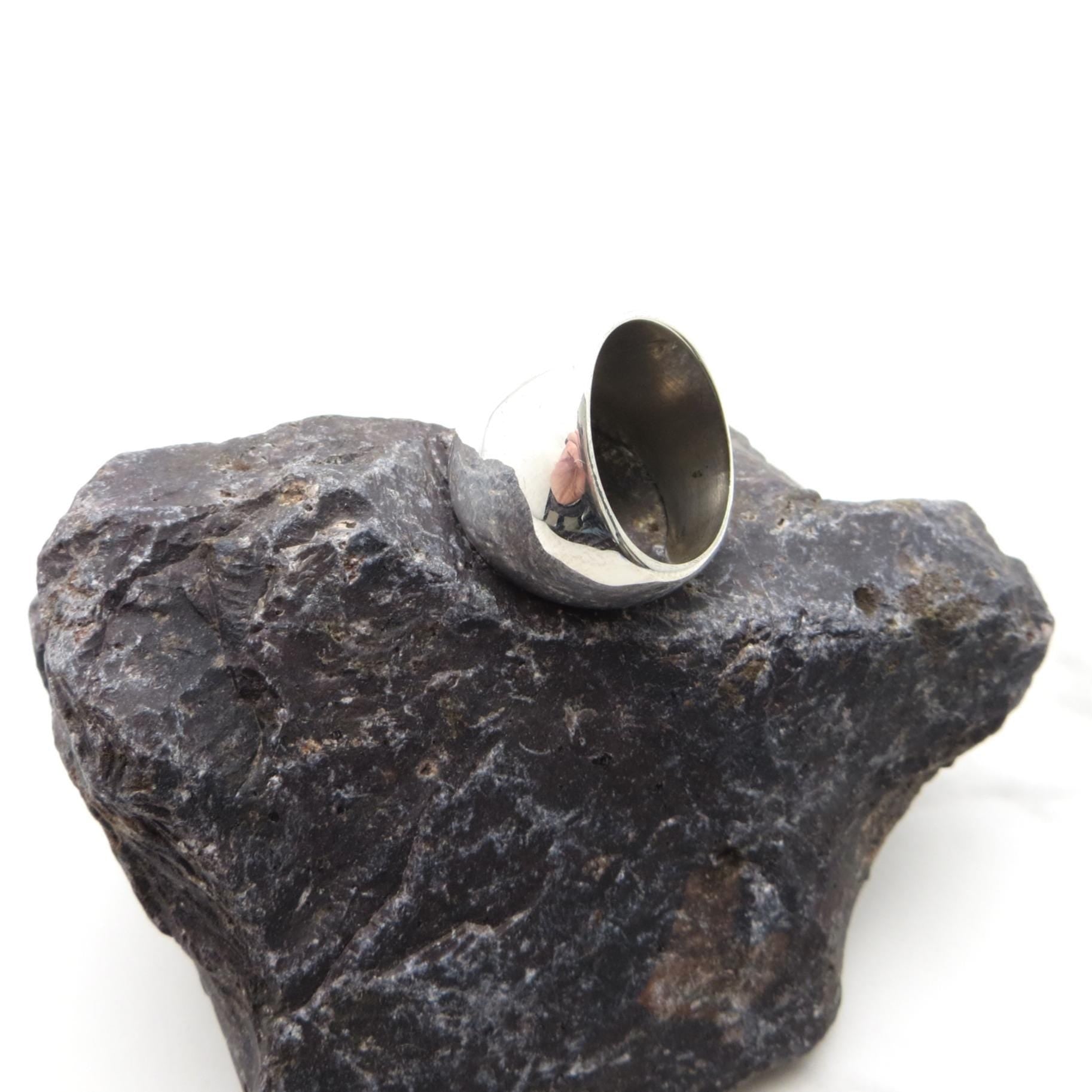 Sterling Silver Engravable Dome Ring - Solid Band - Size 5 - .925