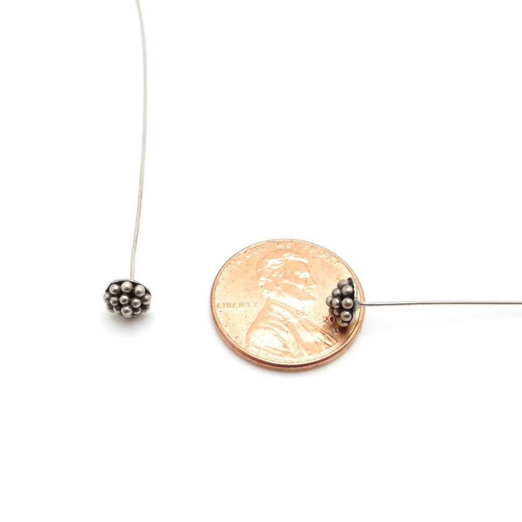 Bali Sterling Silver Headpins - Multi Dot w/ Disc Back - 3 inch (76mm) - 2 or 4 Pieces