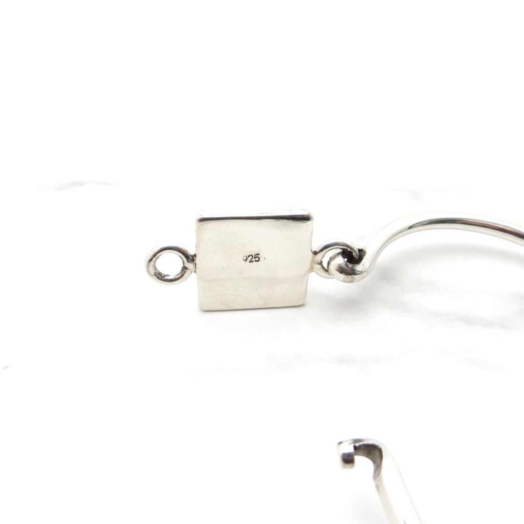 Sterling Silver Square Engravable Hinged Bracelet
