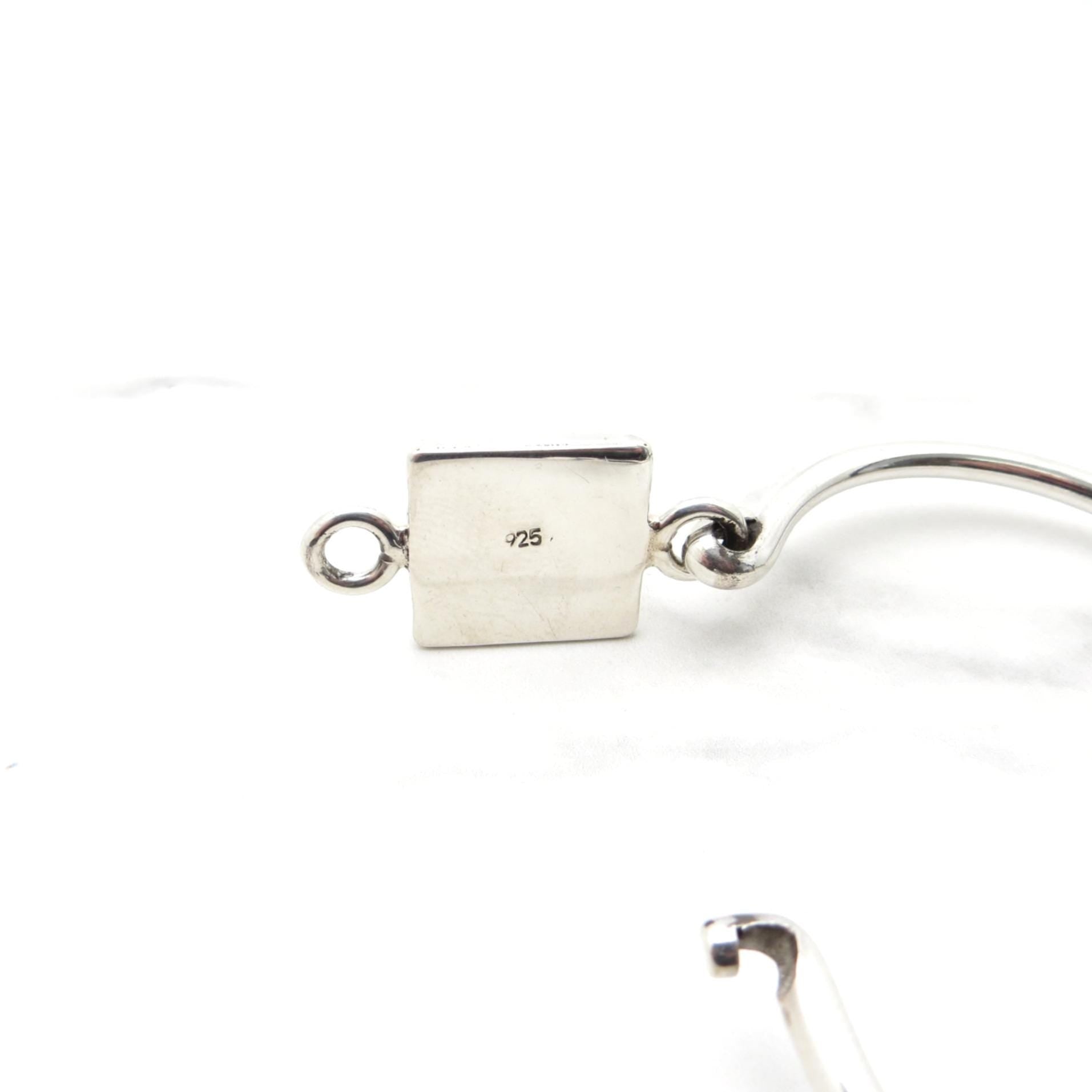 Sterling Silver Square Engravable Hinged Bracelet