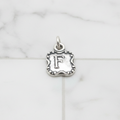 Sterling Silver Antiqued “F” Pendant – .925 Initial Charm