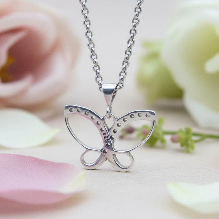 Sterling Silver Butterfly Pendant