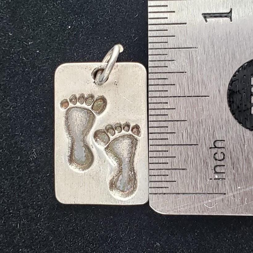 Silver Baby Feet Pendant