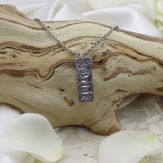 Bride Necklace – Elegant Silver Swirl Wedding Jewelry Keepsake