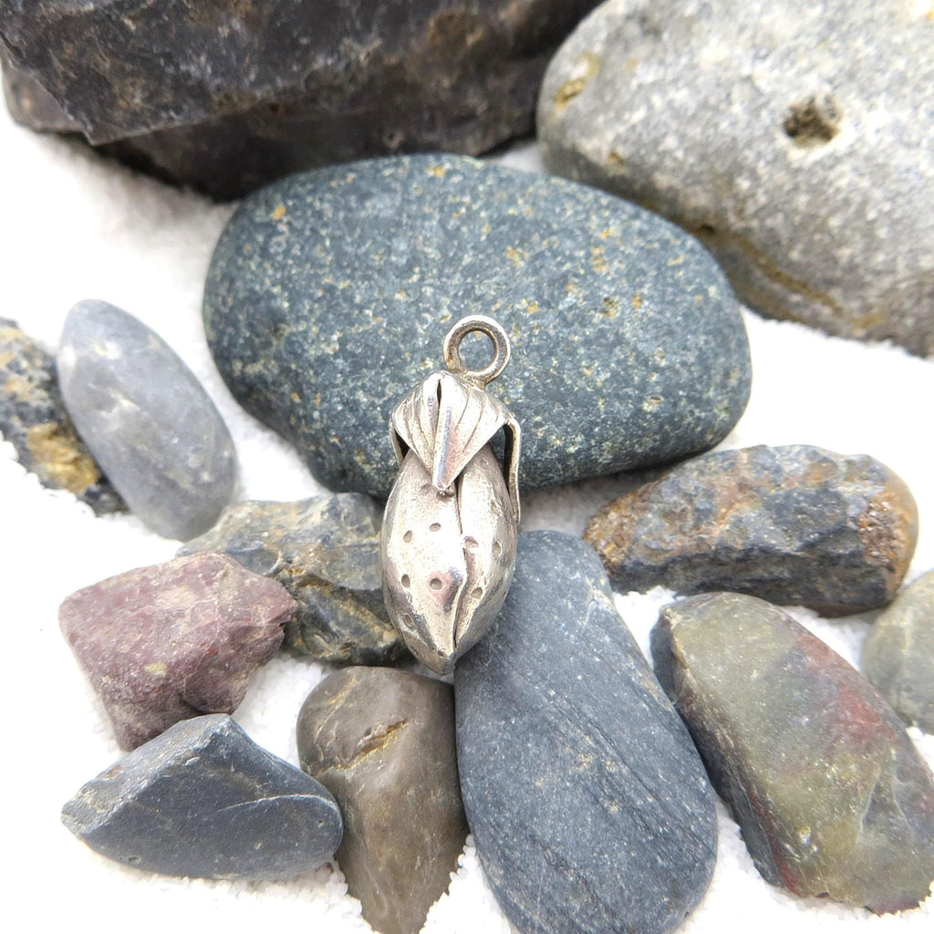 Karen Hill Tribe Silver Strawberry Charm - 22x12x8mm