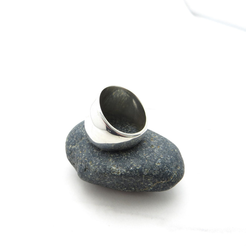 Sterling Silver Engravable Dome Ring - Solid Band - Size 5 - .925