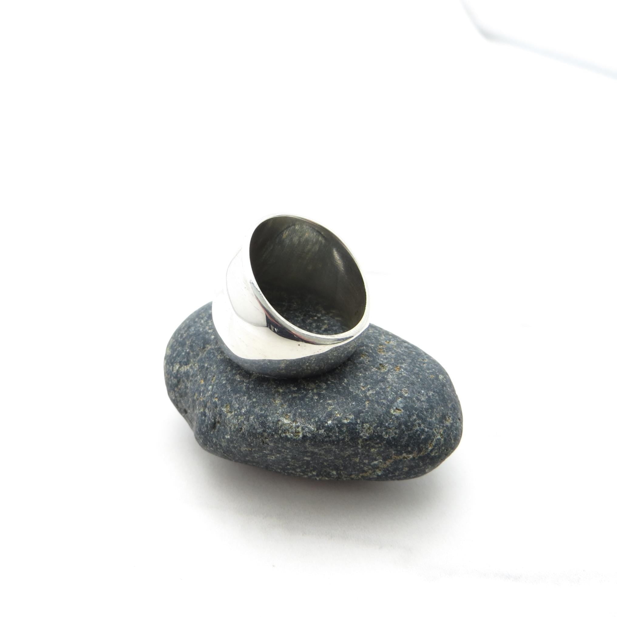 Sterling Silver Engravable Dome Ring - Solid Band - Size 5 - .925