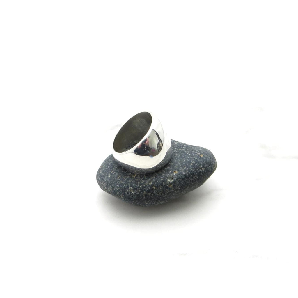 Sterling Silver Engravable Dome Ring - Solid Band - Size 5 - .925