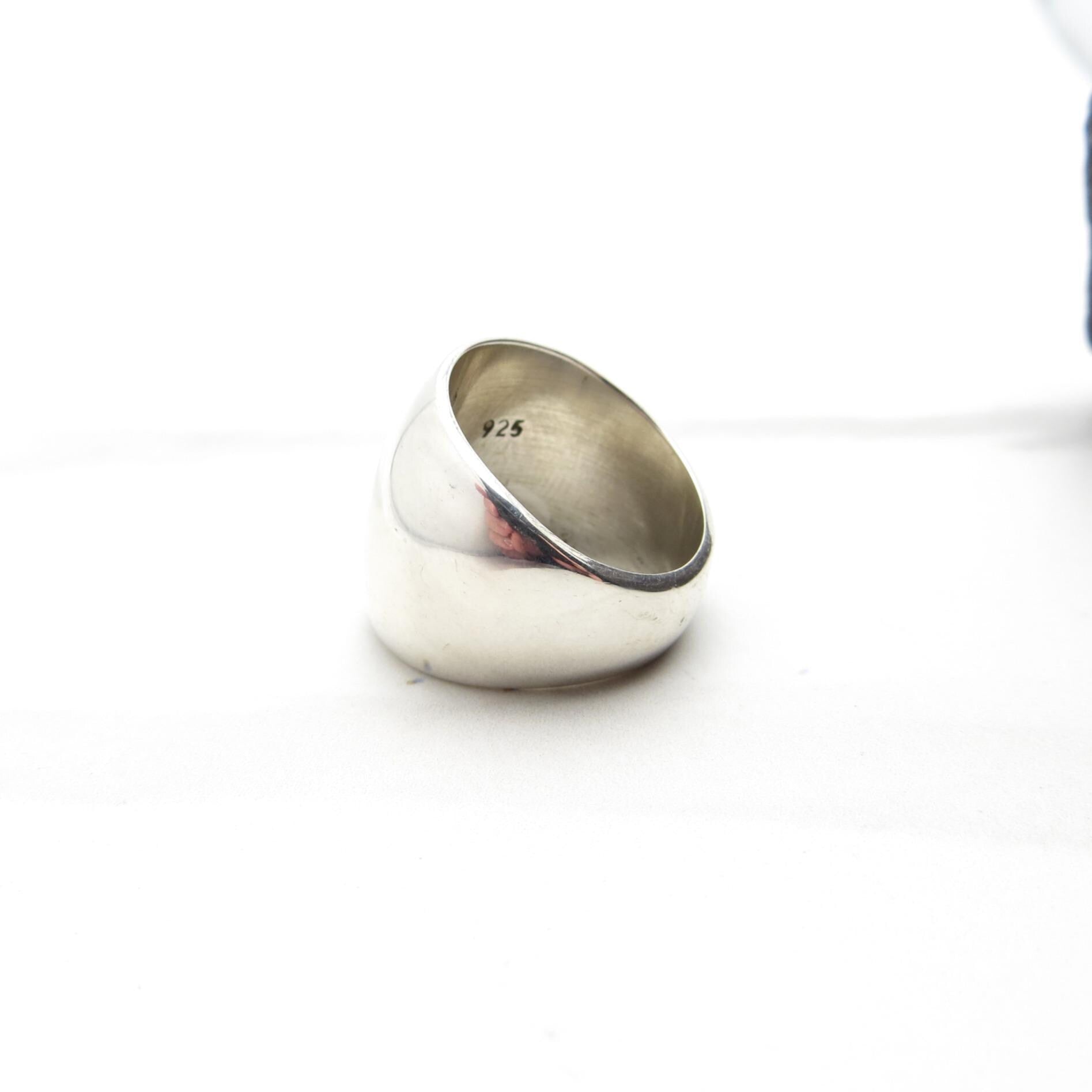 Sterling Silver Engravable Dome Ring - Solid Band - Size 5 - .925