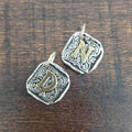 Wax Insignia Silver-Plated with 14k Initial Pendant