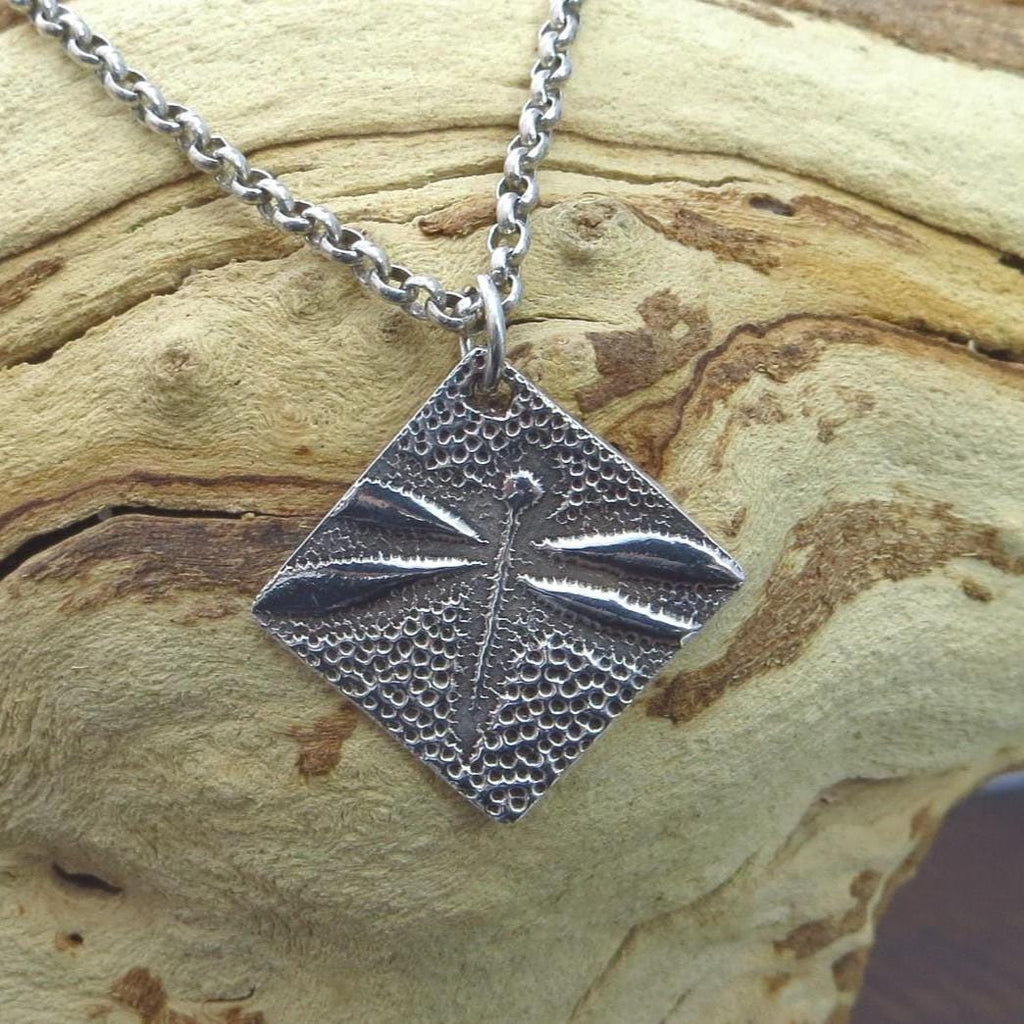 Fine Silver Dragonfly Pendant, 99.9% Pure Silver, PMC