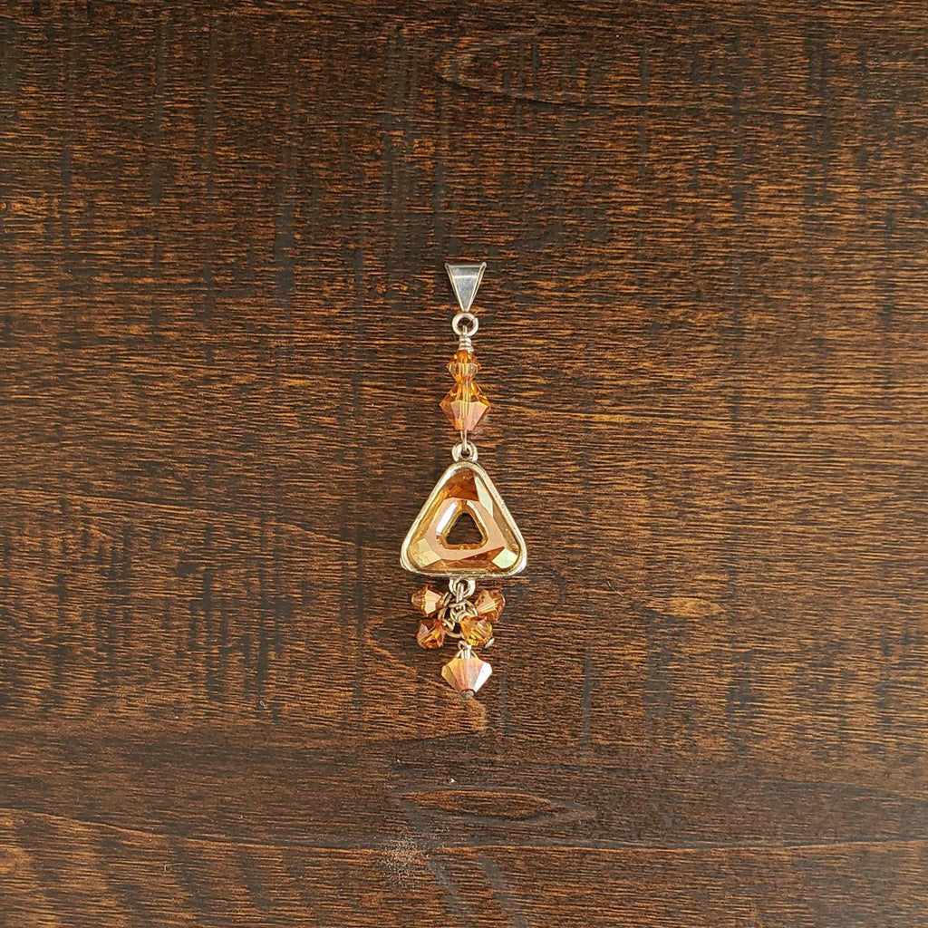 Swarovski Drop Pendant with Crystal Cluster